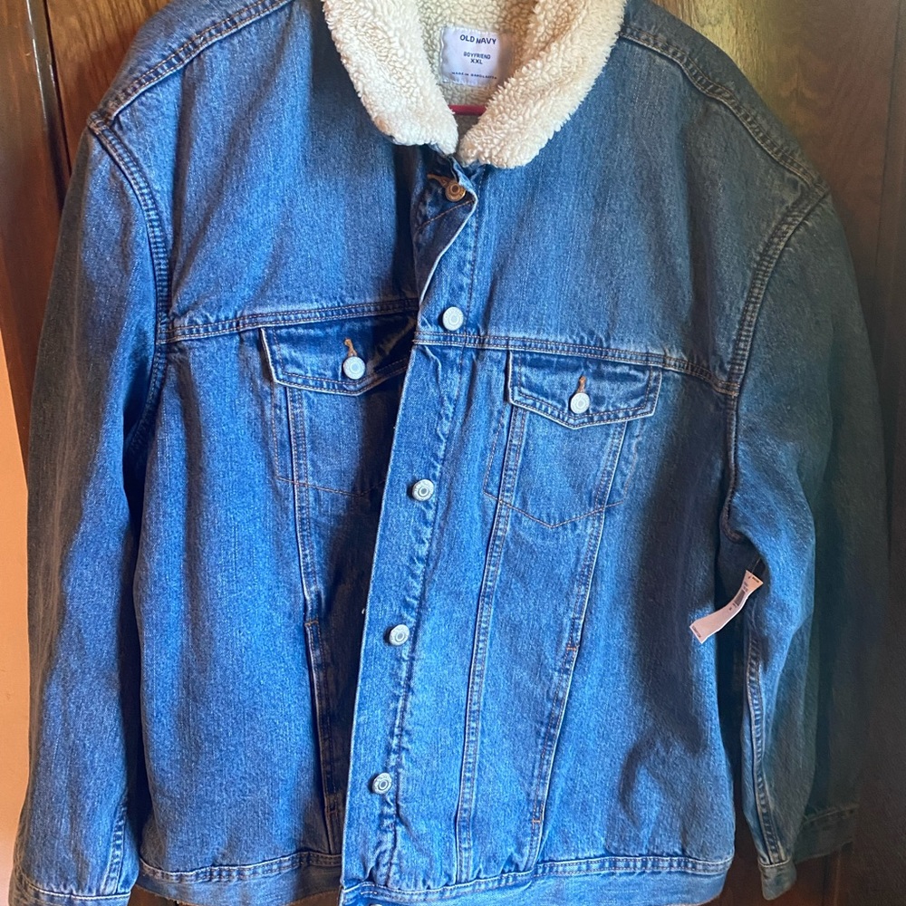 NWT Old Navy sherpa lined jean jacket. XXL